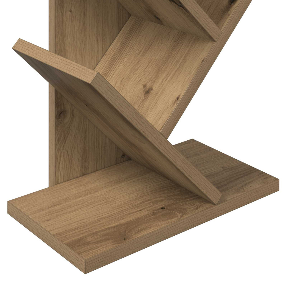 Produktbild för Trä Bokhylla 6-Plan 30 x 18 x 100 cm Konstruerat trä Artisan-ek