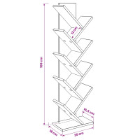 Produktbild för Trä Bokhylla 6-Plan 30 x 18 x 100 cm Konstruerat trä Artisan-ek