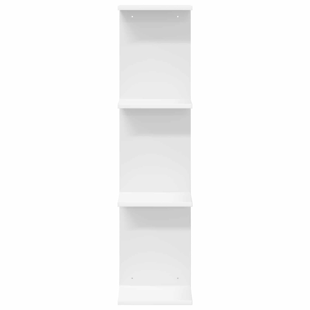 Produktbild för Vägg hylla Vit 25 x 15 x 100 cm Konstruerat trä