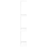 Produktbild för Vägg hylla 2 pcs Vit 25 x 15 x 100 cm Konstruerat trä
