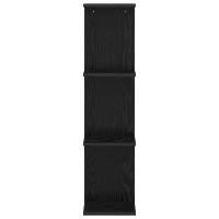 Produktbild för Vägg hylla Svart ek 25 x 15 x 100 cm Konstruerat trä