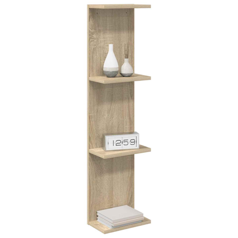 Produktbild för Vägg hylla Sonoma-ek 25 x 15 x 100 cm Konstruerat trä