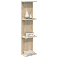 Produktbild för Vägg hylla 2 pcs Sonoma-ek 25 x 15 x 100 cm Konstruerat trä