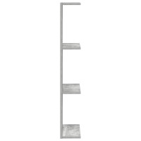 Produktbild för Vägg hylla 2 pcs Betonggrå 25 x 15 x 100 cm Konstruerat trä