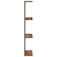 Produktbild för Vägg hylla 2 pcs Gammalt trä 25 x 15 x 100 cm Konstruerat trä
