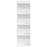 Produktbild för Vägg hylla 2 pcs Vit 30 x 15 x 100 cm Konstruerat trä