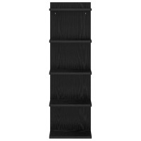 Produktbild för Vägg hylla Svart ek 30 x 15 x 100 cm Konstruerat trä