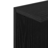 Produktbild för Vägg hylla Svart ek 30 x 15 x 100 cm Konstruerat trä
