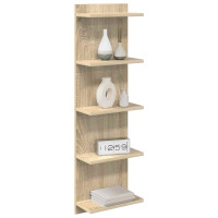 Produktbild för Vägg hylla 2 pcs Sonoma-ek 30 x 15 x 100 cm Konstruerat trä