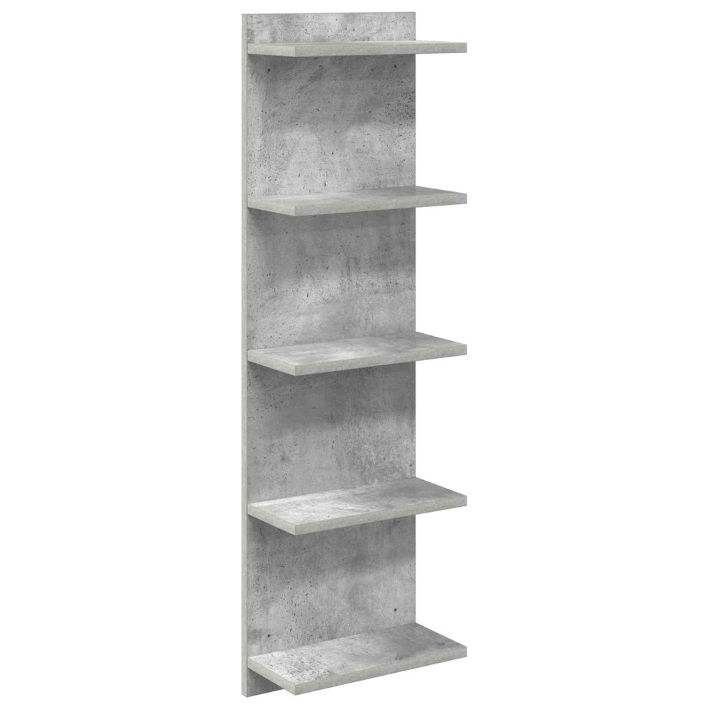 Produktbild för Vägg hylla Betonggrå 30 x 15 x 100 cm Konstruerat trä