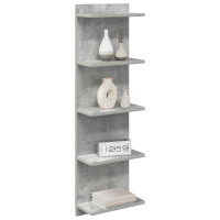 Produktbild för Vägg hylla Betonggrå 30 x 15 x 100 cm Konstruerat trä