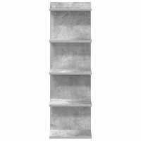 Produktbild för Vägg hylla Betonggrå 30 x 15 x 100 cm Konstruerat trä