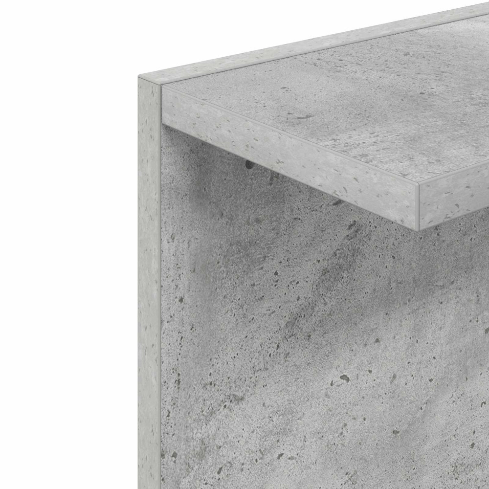 Produktbild för Vägg hylla Betonggrå 30 x 15 x 100 cm Konstruerat trä