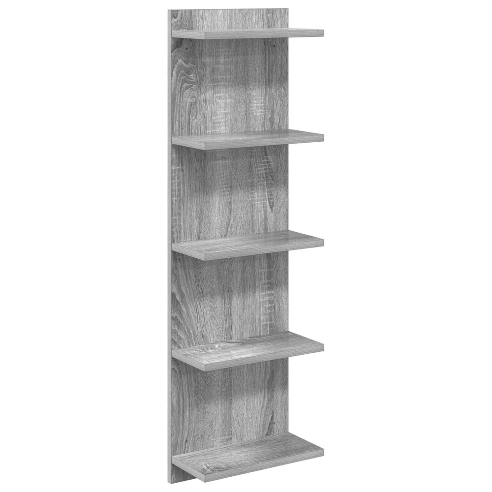 Produktbild för Vägg hylla Grå Sonoma 30 x 15 x 100 cm Konstruerat trä