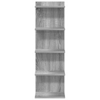 Produktbild för Vägg hylla 2 pcs Grå Sonoma 30 x 15 x 100 cm Konstruerat trä