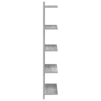 Produktbild för Vägg hylla 2 pcs Grå Sonoma 30 x 15 x 100 cm Konstruerat trä