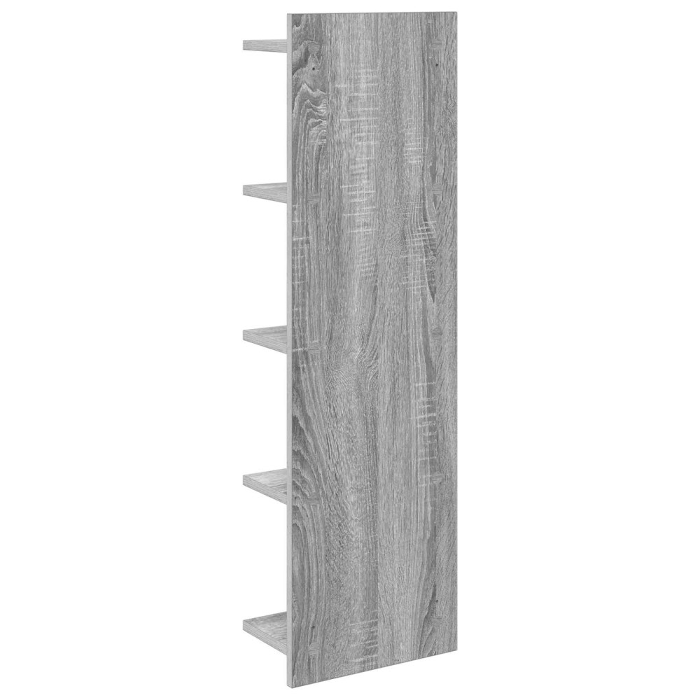 Produktbild för Vägg hylla 2 pcs Grå Sonoma 30 x 15 x 100 cm Konstruerat trä