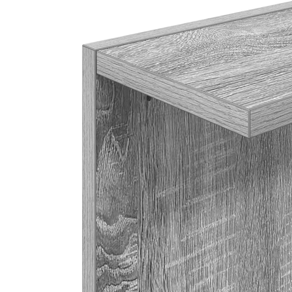 Produktbild för Vägg hylla 2 pcs Grå Sonoma 30 x 15 x 100 cm Konstruerat trä