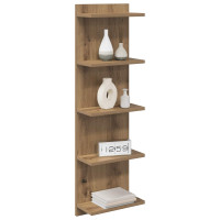 Produktbild för Vägg hylla 2 pcs Artisan-ek 30 x 15 x 100 cm Konstruerat trä