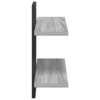 Produktbild för Flytande hyllor Grå Sonoma 40 x 15 x 40 cm Konstruerat trä