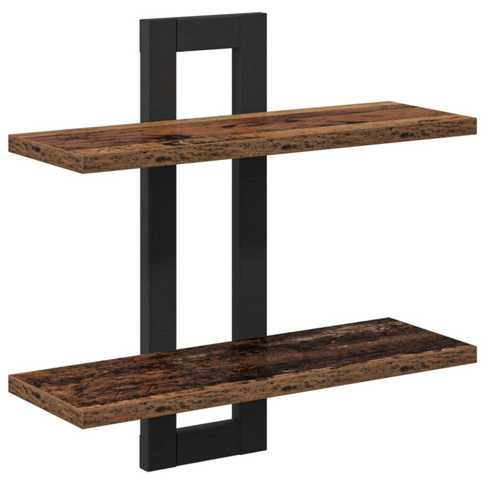 Produktbild för Flytande hyllor Gammalt trä 40 x 15 x 40 cm Konstruerat trä