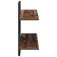Produktbild för Flytande hyllor Gammalt trä 40 x 15 x 40 cm Konstruerat trä