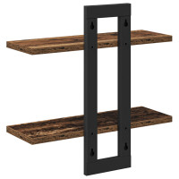 Produktbild för Flytande hyllor Gammalt trä 40 x 15 x 40 cm Konstruerat trä