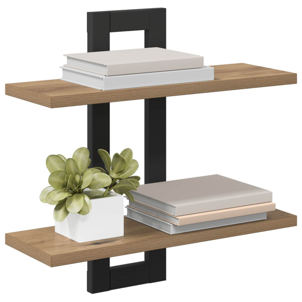 Produktbild för Flytande hyllor Artisan-ek 40 x 15 x 40 cm Konstruerat trä