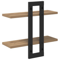 Produktbild för Flytande hyllor Artisan-ek 40 x 15 x 40 cm Konstruerat trä