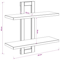 Produktbild för Flytande hyllor Artisan-ek 40 x 15 x 40 cm Konstruerat trä