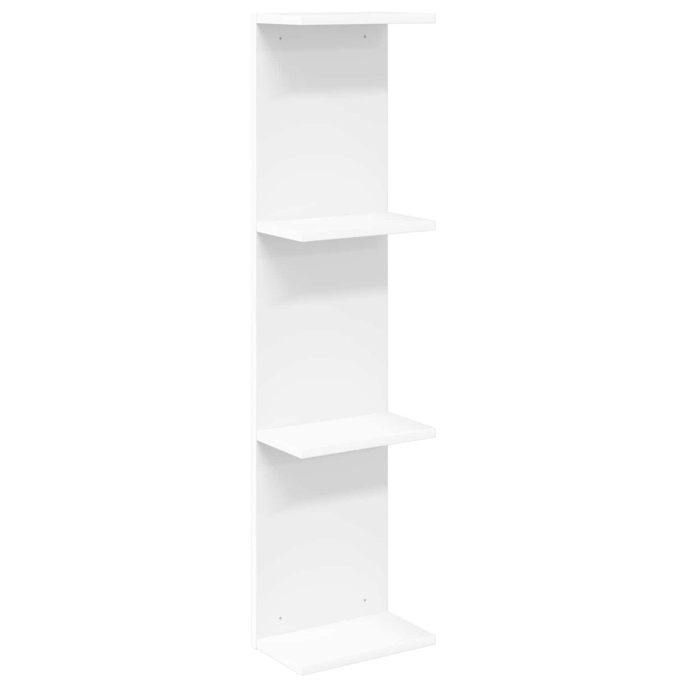 Produktbild för Vägg hylla Vit 22 x 15 x 100 cm Konstruerat trä