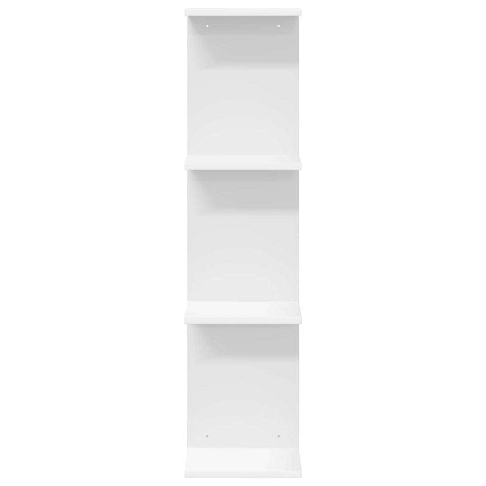 Produktbild för Vägg hylla 2 pcs Vit 22 x 15 x 100 cm Konstruerat trä
