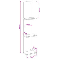 Produktbild för Vägg hylla 2 pcs Sonoma-ek 22 x 15 x 100 cm Konstruerat trä