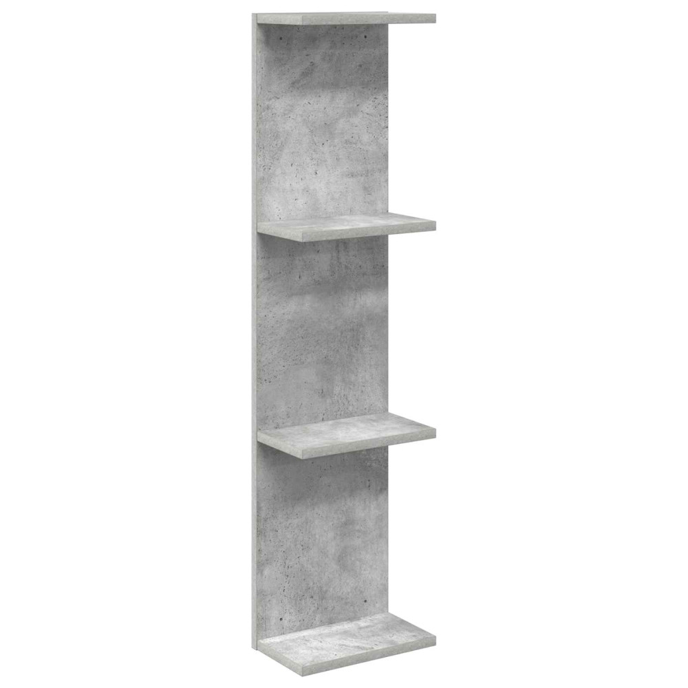 Produktbild för Vägg hylla Betonggrå 22 x 15 x 100 cm Konstruerat trä