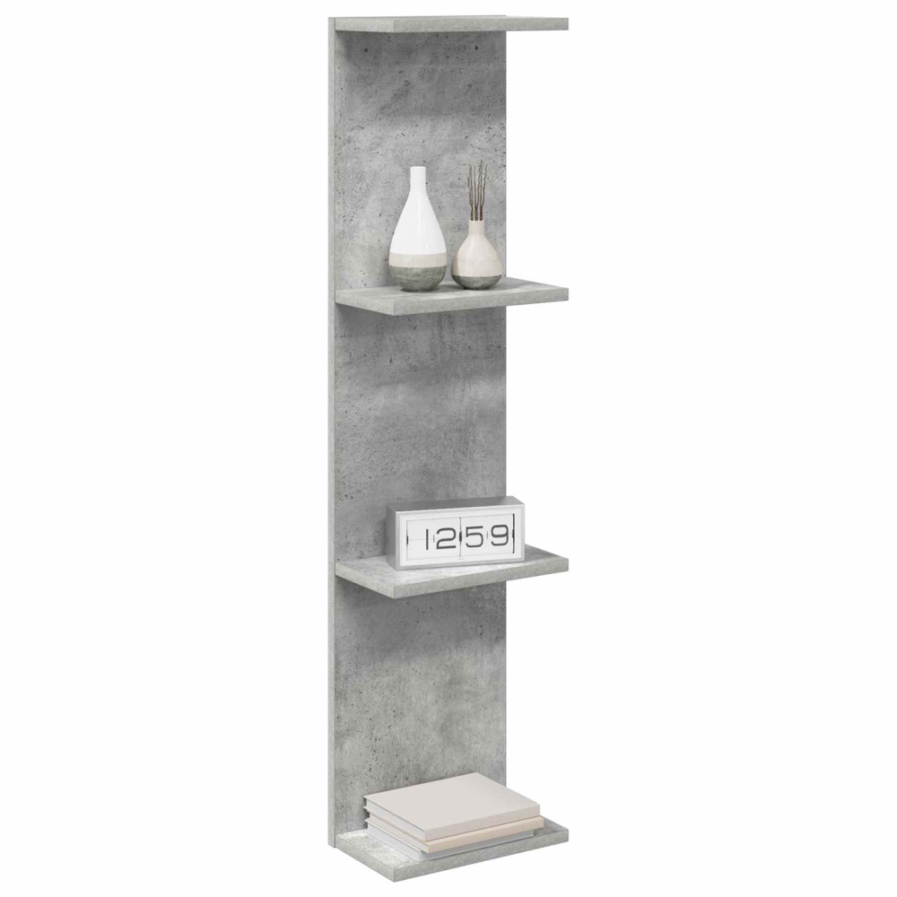 Produktbild för Vägg hylla Betonggrå 22 x 15 x 100 cm Konstruerat trä