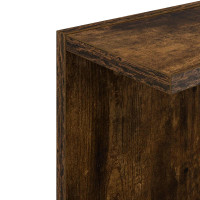 Produktbild för Vägg hylla 2 pcs Rökt ek 22 x 15 x 100 cm Konstruerat trä