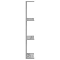 Produktbild för Vägg hylla 2 pcs Grå Sonoma 22 x 15 x 100 cm Konstruerat trä
