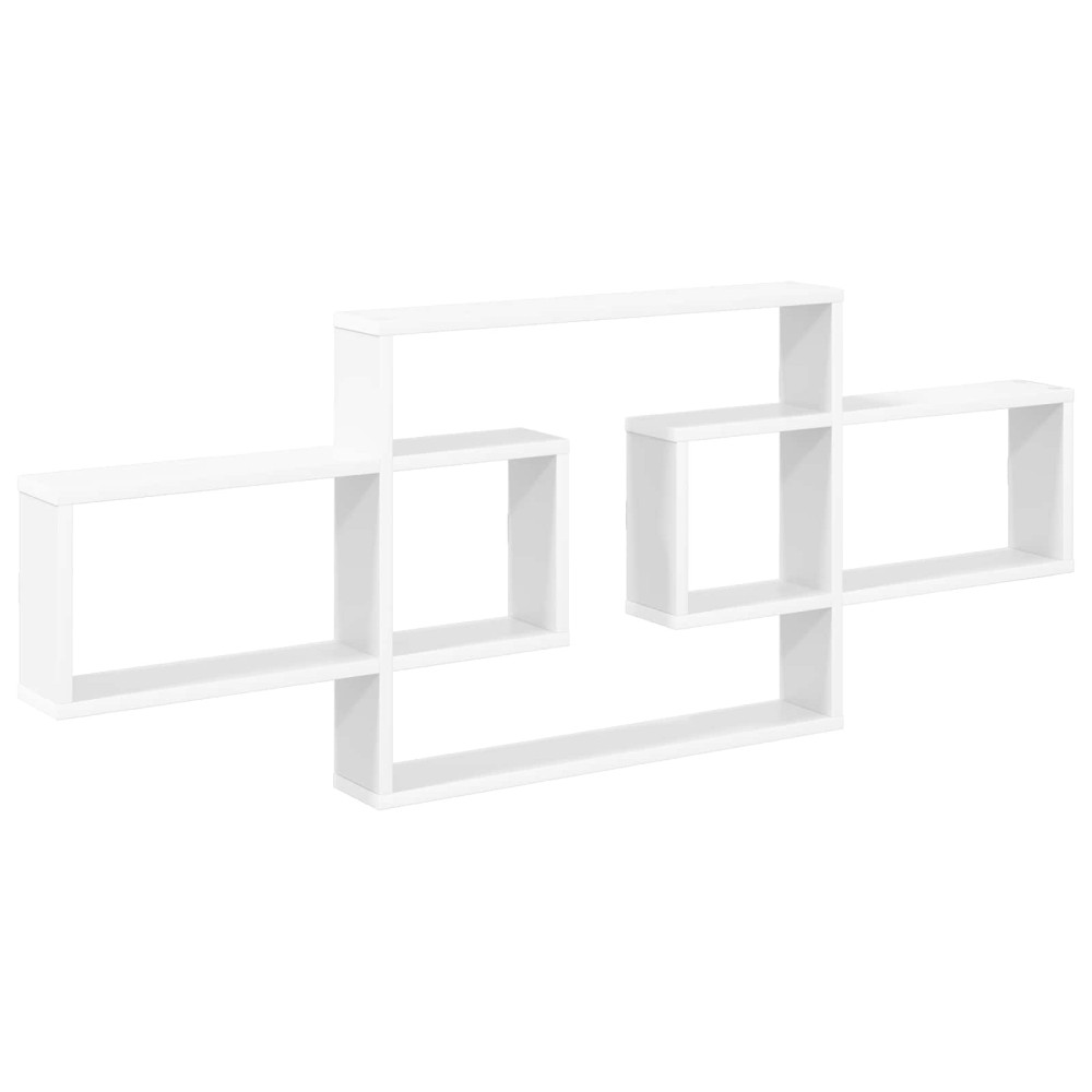 Produktbild för Vägg hylla Vit 130 x 10 x 50 cm Konstruerat trä