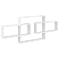 Produktbild för Vägg hylla Vit 130 x 10 x 50 cm Konstruerat trä