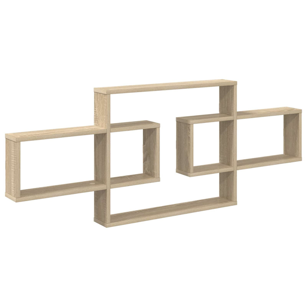 Produktbild för Vägg hylla Sonoma-ek 130 x 10 x 50 cm Konstruerat trä