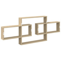 Produktbild för Vägg hylla Sonoma-ek 130 x 10 x 50 cm Konstruerat trä