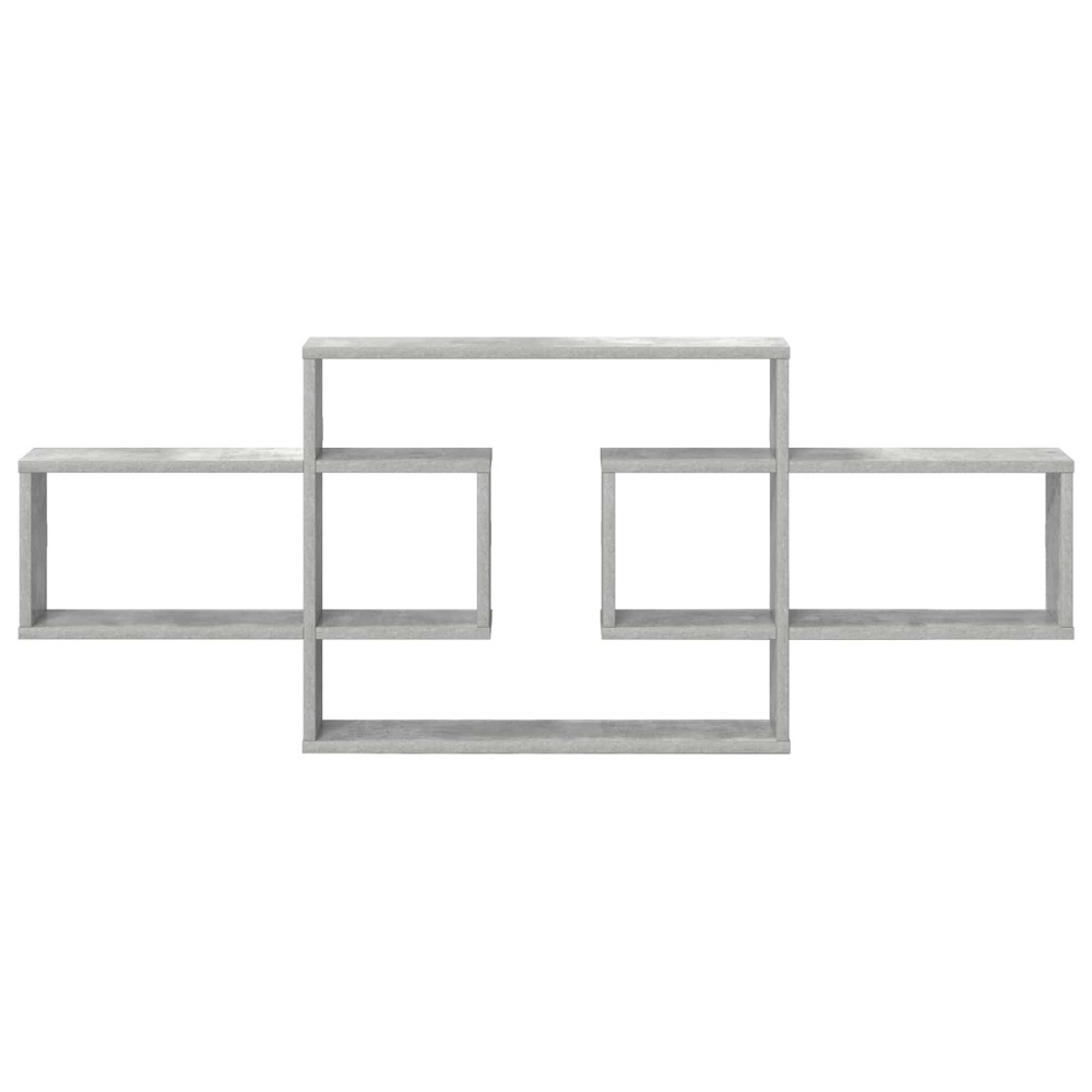 Produktbild för Vägg hylla Betonggrå 130 x 10 x 50 cm Konstruerat trä