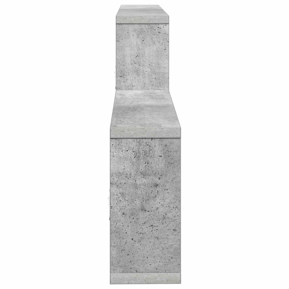 Produktbild för Vägg hylla Betonggrå 130 x 10 x 50 cm Konstruerat trä