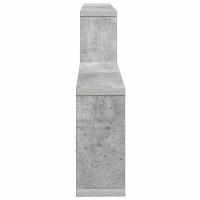 Produktbild för Vägg hylla Betonggrå 130 x 10 x 50 cm Konstruerat trä