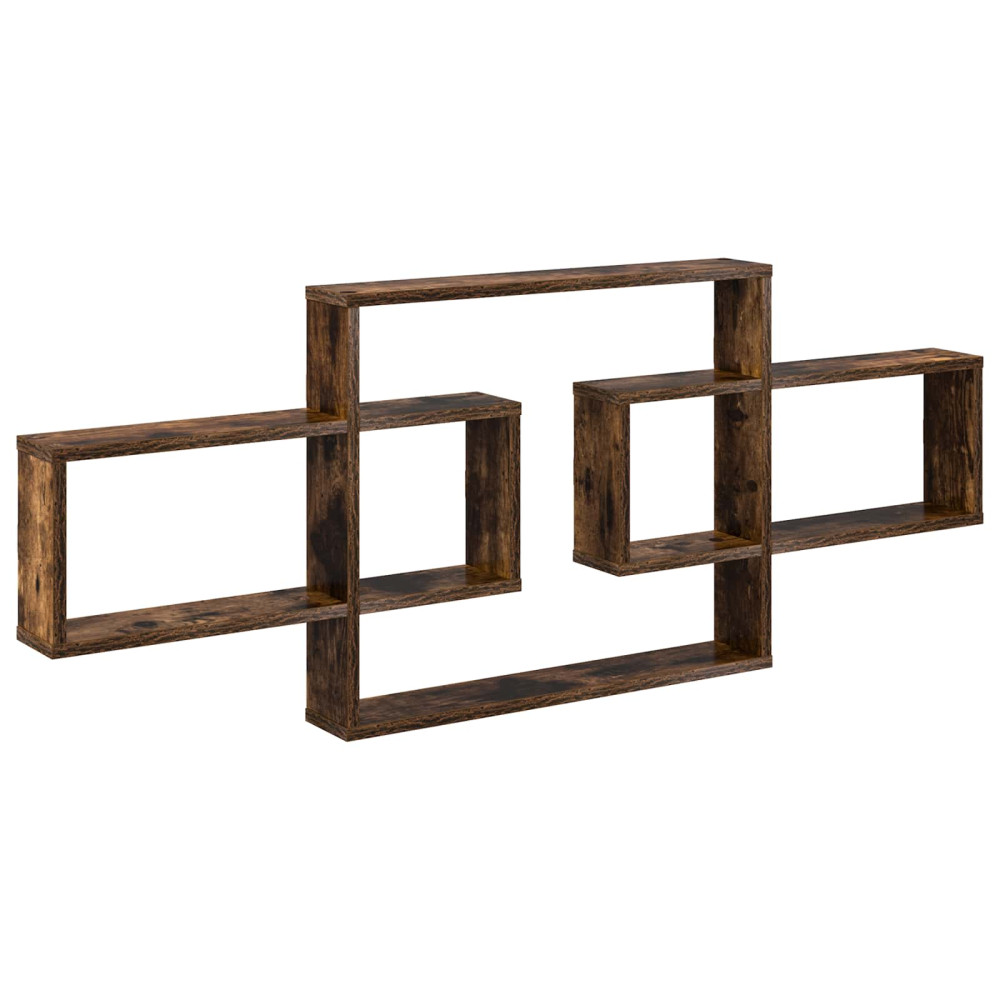 Produktbild för Vägg hylla Rökt ek 130 x 10 x 50 cm Konstruerat trä