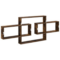 Produktbild för Vägg hylla Rökt ek 130 x 10 x 50 cm Konstruerat trä