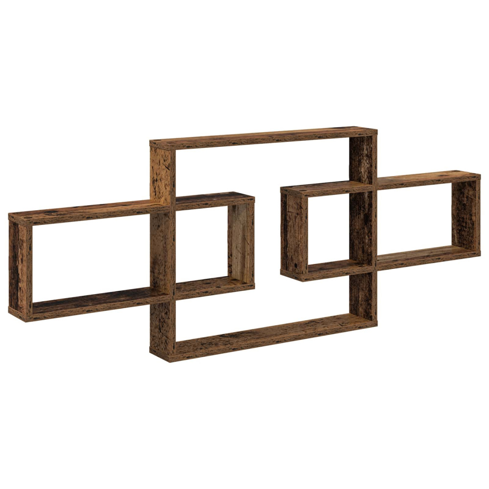 Produktbild för Vägg hylla Gammalt trä 130 x 10 x 50 cm Konstruerat trä