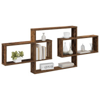 Produktbild för Vägg hylla Gammalt trä 130 x 10 x 50 cm Konstruerat trä