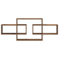 Produktbild för Vägg hylla Gammalt trä 130 x 10 x 50 cm Konstruerat trä