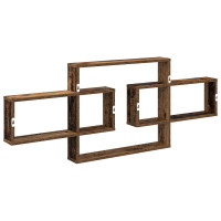 Produktbild för Vägg hylla Gammalt trä 130 x 10 x 50 cm Konstruerat trä